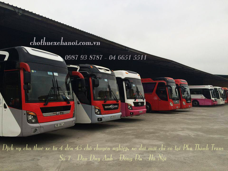 Dàn xe cho thuê 35 chỗ của phú thành Trans